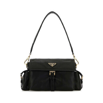 Black Nappa Leather Prada Explore Shoulder Bag