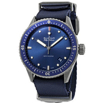 Fifty Fathoms Bathyscaphe Automatic Blue Dial Men's Watch 5000-0240-NAOA