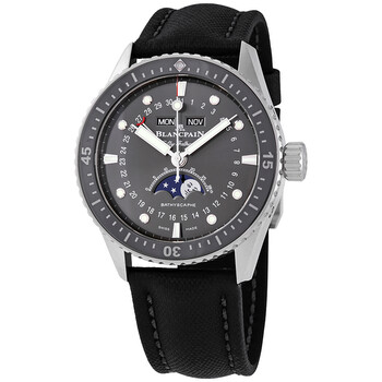 Fifty Fathoms Bathyscaphe Quantieme Automatic Grey Dial Men's Watch 5054-1110-B52A