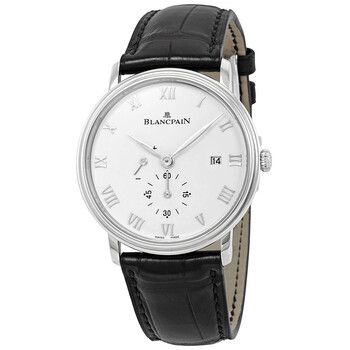 Blancpain Villeret White Dial Black Leather Men's Watch 6606A-1127