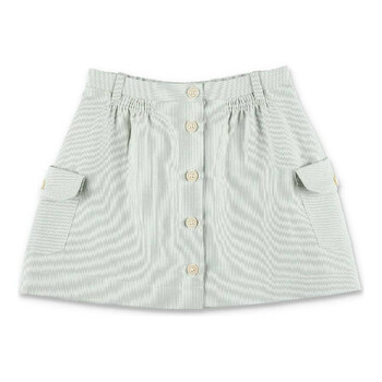 Cotton-Linen Blend Short Skirt