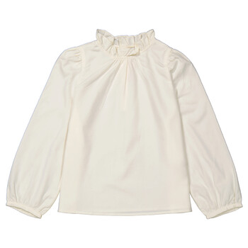 Bonpoint Girls Ecru Cotton Twill Blouse, Size 8Y W01GBLWO0801-003  