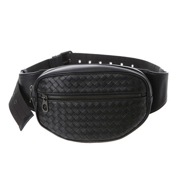ボッテガヴェネタ 578540 VBOY1 1000PERFORATED Bottega Veneta Men's Perforated Belt Bag in Black 578540 VBOY1