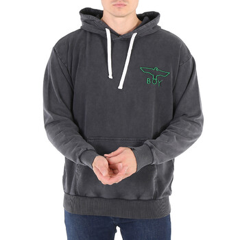 JW Anderson Canary Embroidered Cotton Drawstring Hoodie