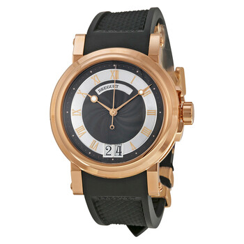 Marine Automatic Silver Dial Black Rubber Men's Watch 5817BRZ25V8