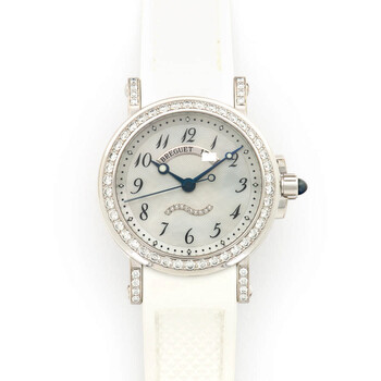 Marine Mother of Pearl 18kt White Gold Rubber Ladies Watch 8818BB59564DD00 8818BB/59/564.DD00