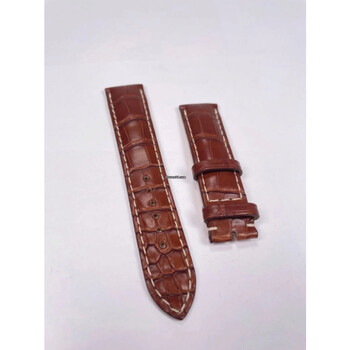 Breitling Brown Leather Strap with White Contrast Stitching