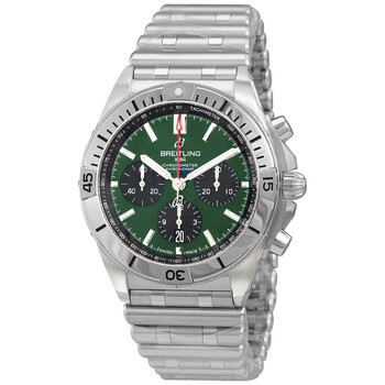 Chronomat B01 Chronograph Automatic Chronometer Green Dial Men's Watch AB0134101L1A1