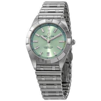 Chronomat Quartz Chronometer Diamond Green Dial Ladies Watch A77310101L1A1