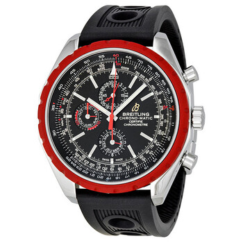 Chronomatic 1461 Mechanical Black Dial Black Rubber Men's Watch A1936003-BA94BKOR