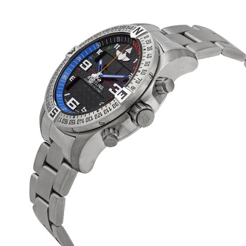 Exospace Perpetual Calender Chronograph Chronometer Black Carbon Fiber Dial Men's Watch EB5512221B1E1