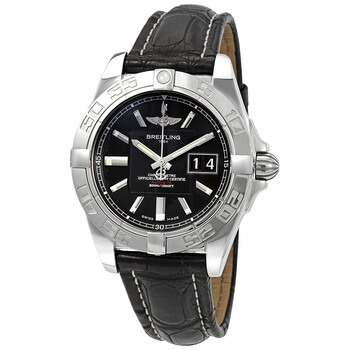 Galactic 41 Black Dial Black Leather Men's Watch A49350L2-BA07BKCT