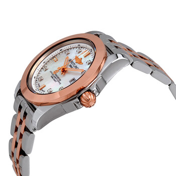 Galactic Mother of Pearl Diamond Dial Ladies Steel and 18k Rose Gold Watch C7133012/A803-792C
