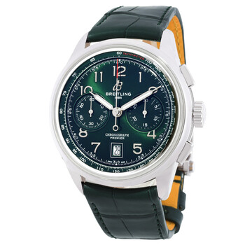 Premier B01 Chronograph Automatic Green Dial Men's Watch AB0145371L1P2