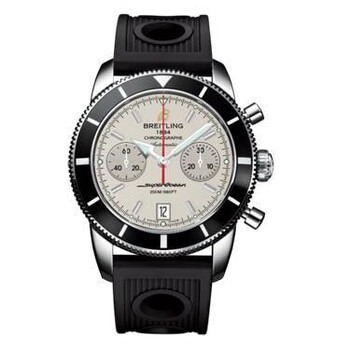 Superocean Heritage Chronograph Stratus Silver Dial Black Rubber Men's Watch A2337024-G753 Superocean Heritage Chronograph Stratus Silver Dial Black Rubber Men's Watch A2337024-G753