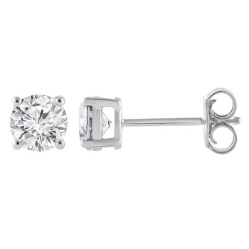 10KT White Gold 1.00 Carat Lab Grown Diamond Stud Earrings for Women LGD-KE31030-FW70