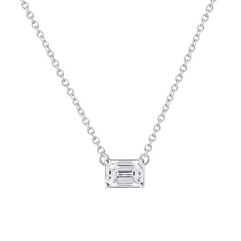 14KT White Gold 0.65 Carat Lab Grown Diamond Pendant Necklace for Women 14KT White Gold 0.65 Carat Lab Grown Diamond Pendant Necklace for Women