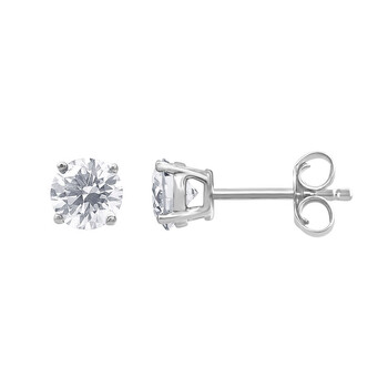 14KT White Gold 0.75 Carat Lab Grown Diamond Stud Earrings for Women LGD-STUDR75R-GW65