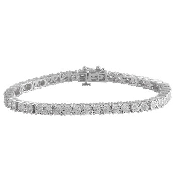 14KT White Gold 3.00 Cttw Lab Grown Diamond Tennis Braceletfor Women LGD-KB18507-GW83-S2