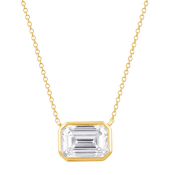 14KT Yellow Gold 1.00 Carat Lab Grown Diamond Pendant Necklace for Women LGD-JOP6526E11-GY63