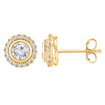 Swarovski スワロフスキー ピアス 5686637 Una Angelic Una Angelic stud earrings, Round cut, Gold tone, Gold-tone