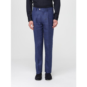 Brunello Cucinelli Black Wool Pinstripe Trousers, Brand Size 50