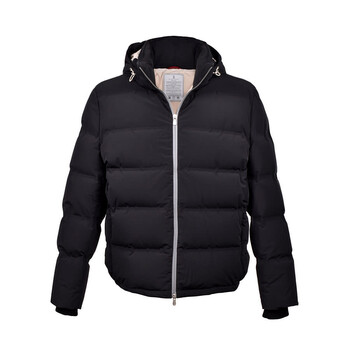 Brunello Cucinelli Men's Navy Quilted Zip Jacket, Size S