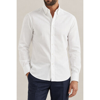 Brunello Cucinelli Men'S White Cotton Button Down Shirt, Size XXL