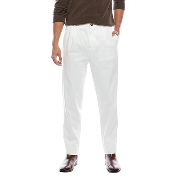 Brunello Cucinelli Men'S Off White Wool Trousers, Size 54