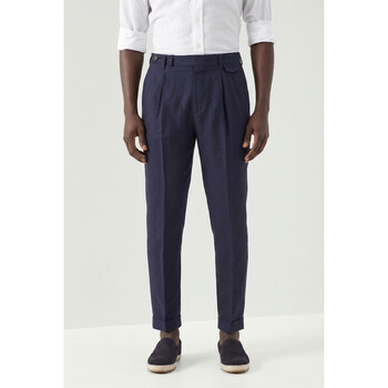 Brunello Cucinelli Black Wool Pinstripe Trousers, Brand Size 50