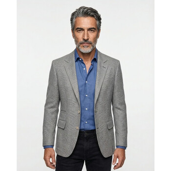 Brunello Cucinelli Men's Medium Grey Wool Blazer, Size 52