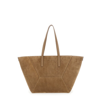 Tote Bag Duo Bag Medium With Beige Leather Handles For