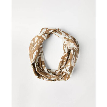 Brunello Cucinelli Women's Panama Tobacco Floral Print Scarf