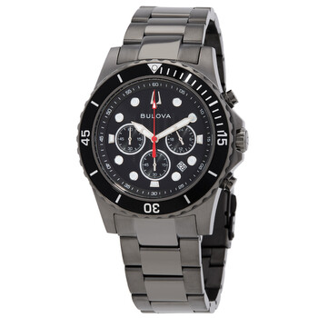 Classic Chronograph Quartz Black Dial Men's Watch 98B337