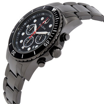 Classic Chronograph Quartz Black Dial Men's Watch 98B337