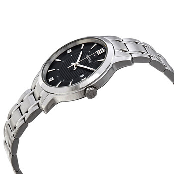 Classic Quartz Crystal Black Dial Ladies Watch 96P185