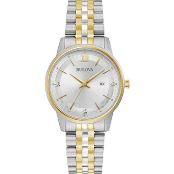 BULOVA WOMEN\'S WATCH 2 TONE STAINLESS STEEL QUARTZ CLASSIC 98L323 MSRP $395 Bulova 98L323 Two Tone Stainless Steel Quartz Ladies Watch  main image 4