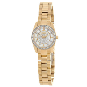 Crystal Quartz White Dial Ladies Watch and Bracelet Gift Set 98X137