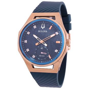 Bulova Marc Anthony CURV Chronograph Quartz Blue Dial Men's Watch