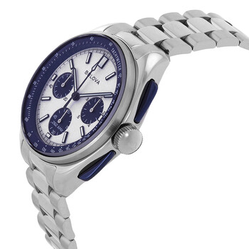Bulova BulovaLunar Pilot Archive Chronograph Quartz Silver Dial Men's Watch 98K112