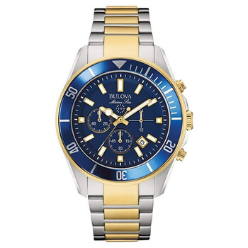 Marine Chronograph Quartz Blue Dial Men's Watch 98B230 Marine Chronograph Quartz Blue Dial Men's Watch 98B230