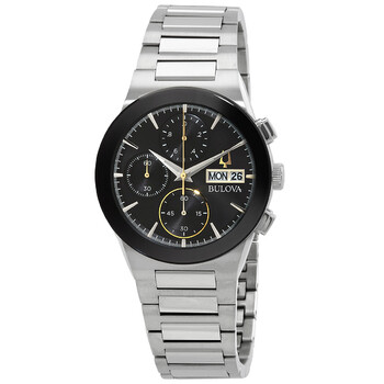 Millennia Chronograph Quartz Black Dial Men's Watch 96C149