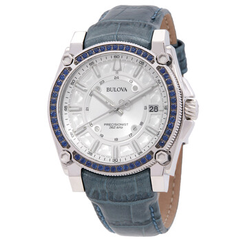 Precisionist Quartz Crystal Silver Dial Ladies Watch 96J126