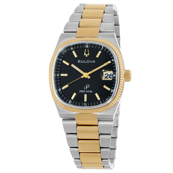 Bulova Super Seville Quartz Black Dial Men's Watch 98B458