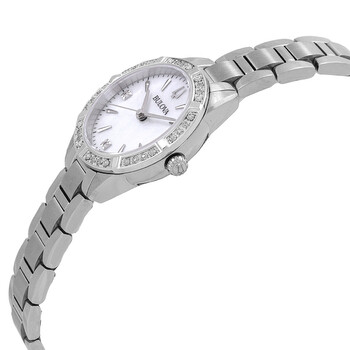 Sutton Quartz Diamond Crystal White Mother of Pearl Dial Ladies Watch 96R253