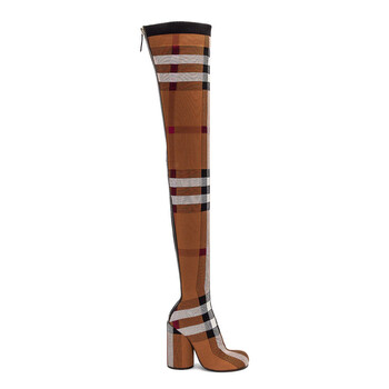 BURBERRY Equestrian Knight Rain Boots Light Pink 36 Nova