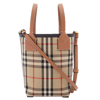 Burberry Brown / Black Heritage London Checked Tote 8066163 