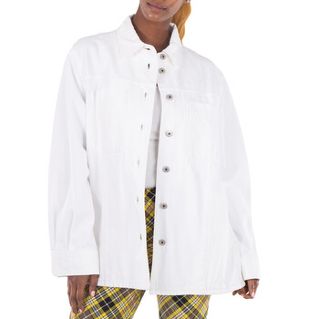 Benssen EKD Embroidered-Logo Denim Jacket, Size Medium 8073161