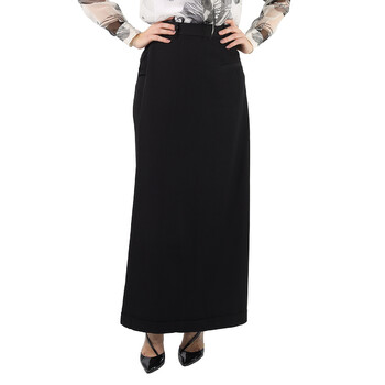 スカート ROTATE Woman Skirt Black 113087 100 Rotate Ladies Black Boucle Maxi Skirt, Brand Size 34 (US