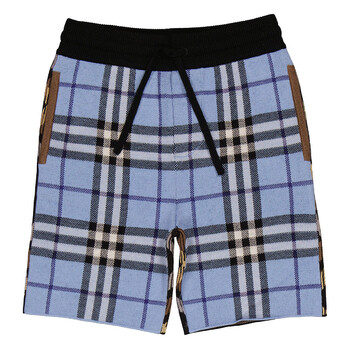 Boys Blue Milo Contrast Check Shorts